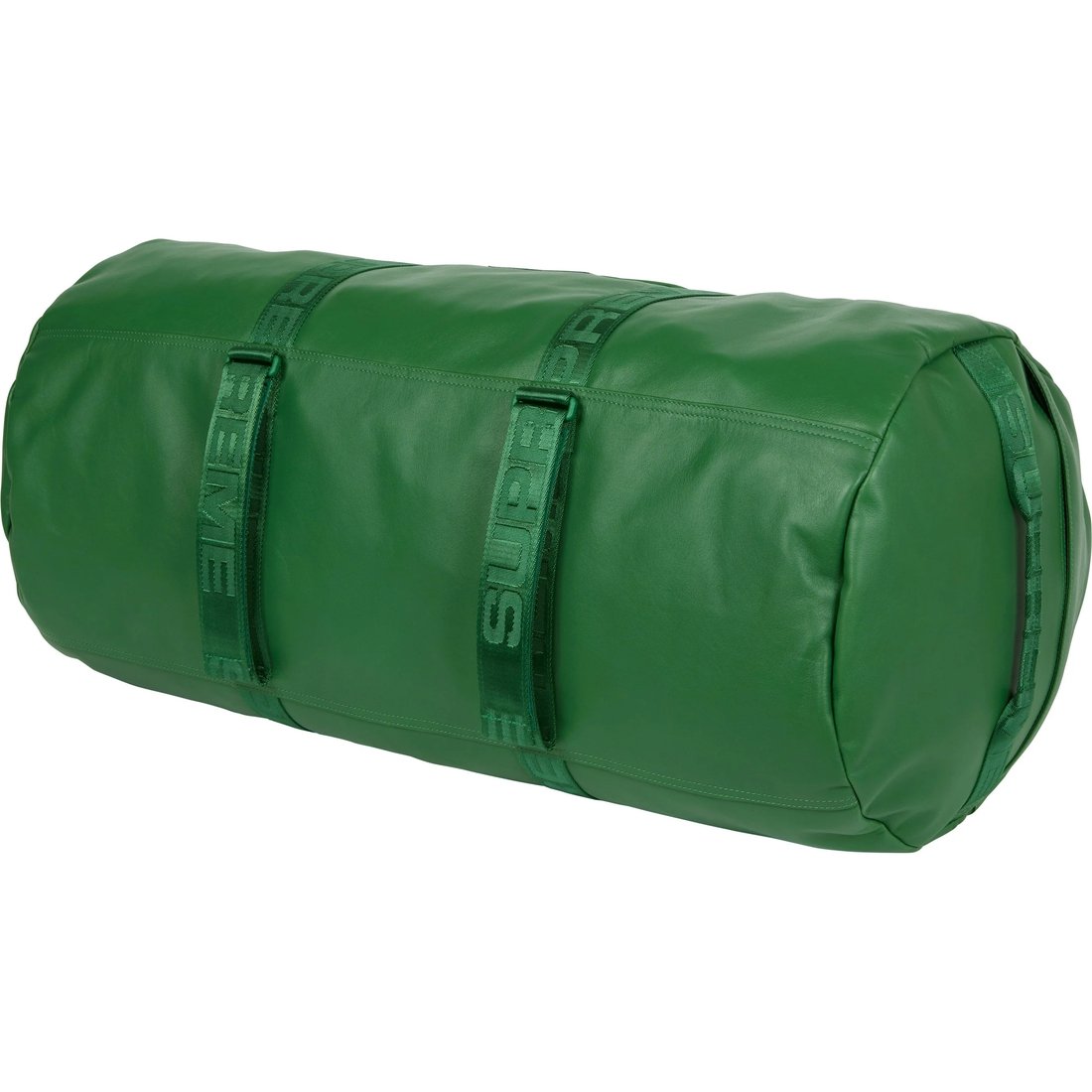 Details on Leather Large Duffle Bag Green from fall winter
                                                    2024 (Price is $498)