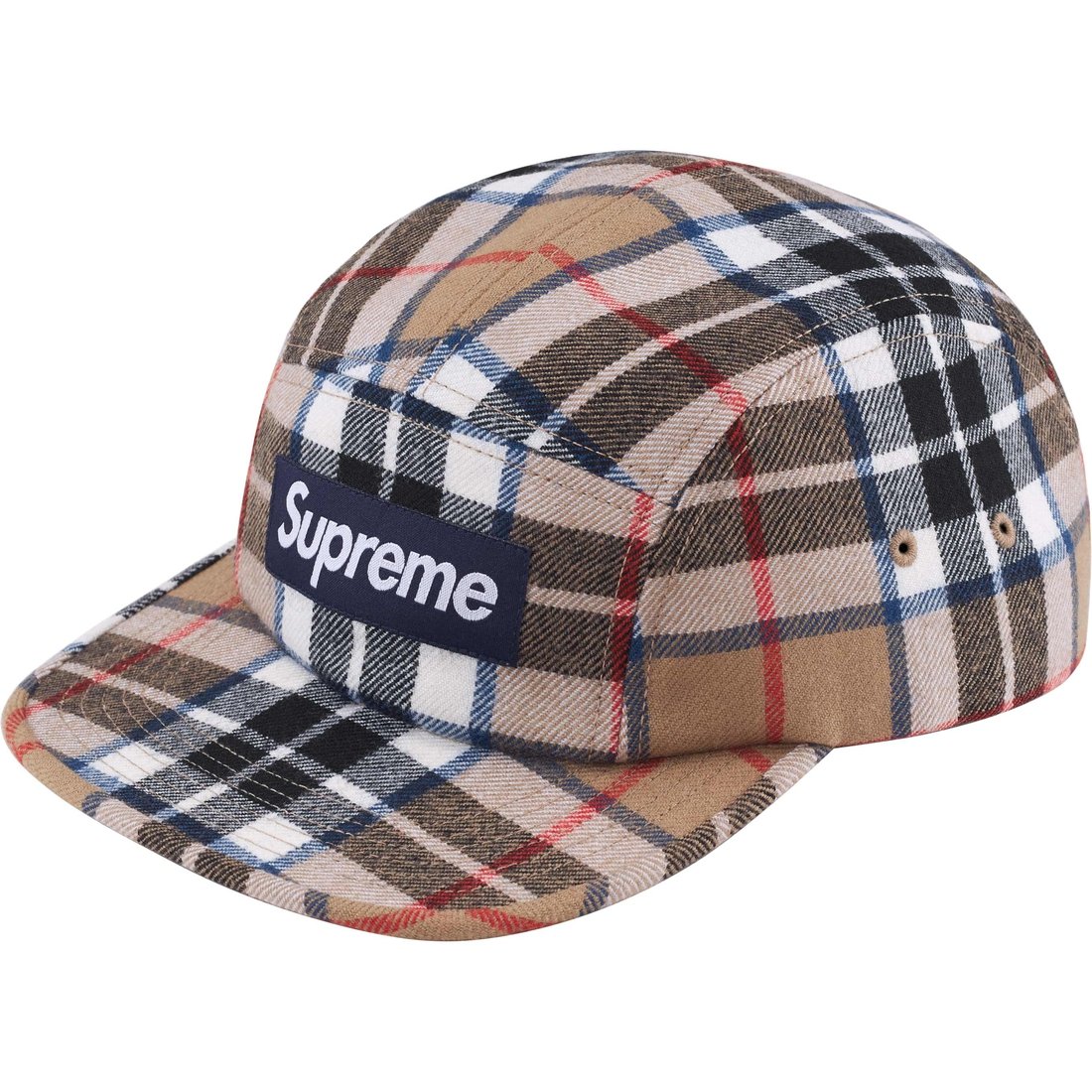 Details on Lochcarron Camp Cap Tan Plaid from fall winter
                                                    2024 (Price is $58)