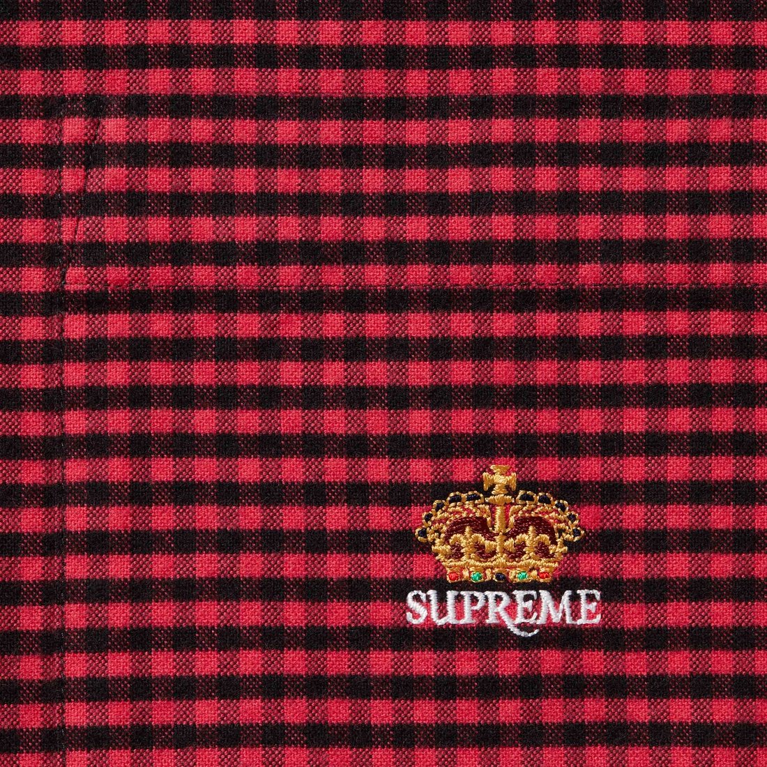 Details on Loose Fit Flannel Oxford Shirt Red Plaid from fall winter
                                                    2024 (Price is $138)