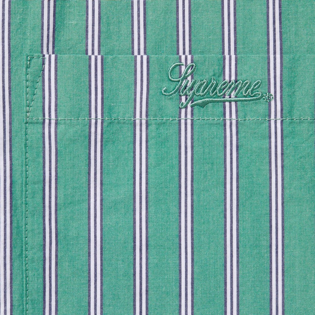 Details on Loose Fit Stripe Shirt Green from fall winter
                                                    2024 (Price is $148)