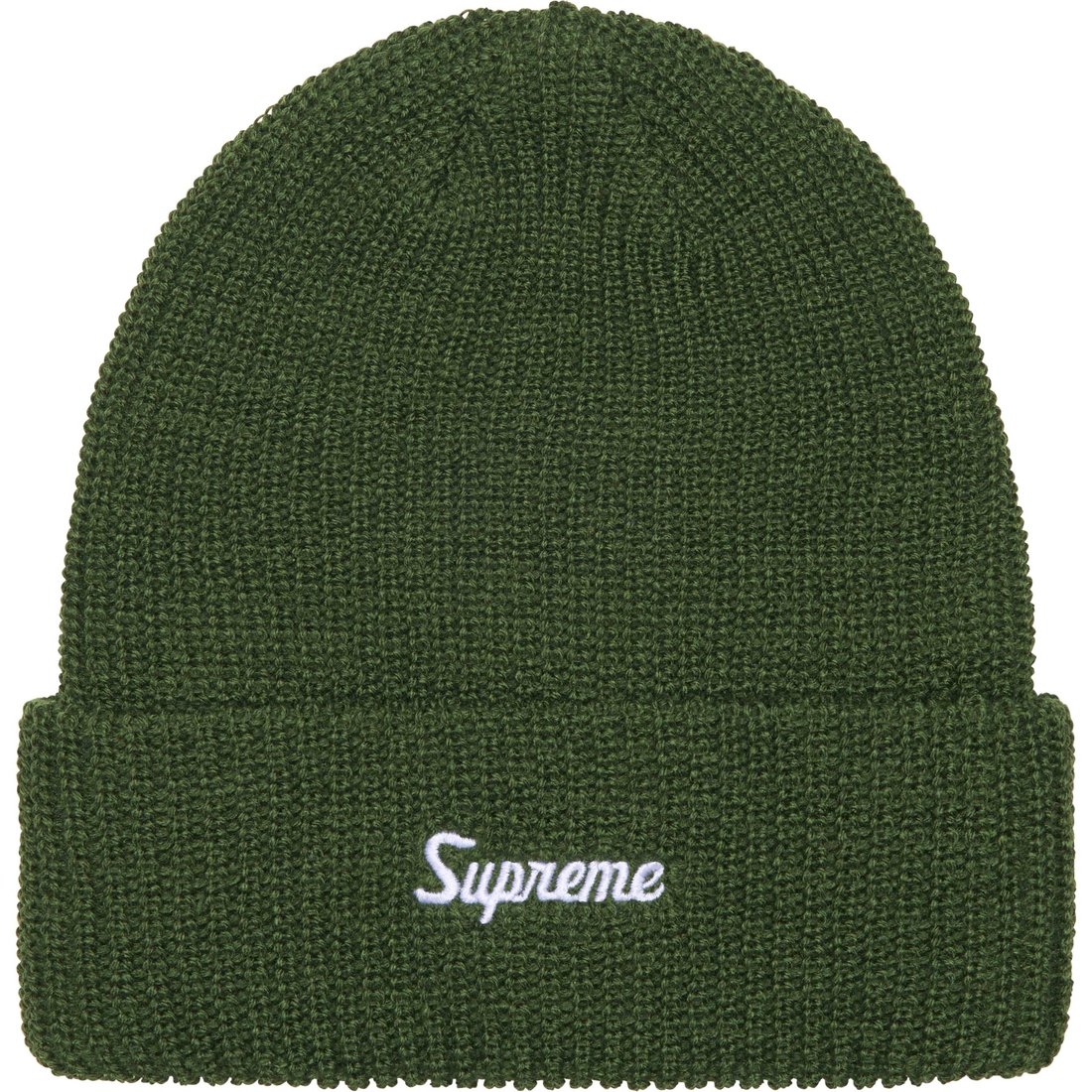 Details on Loose Gauge Beanie Olive from fall winter
                                                    2024 (Price is $40)