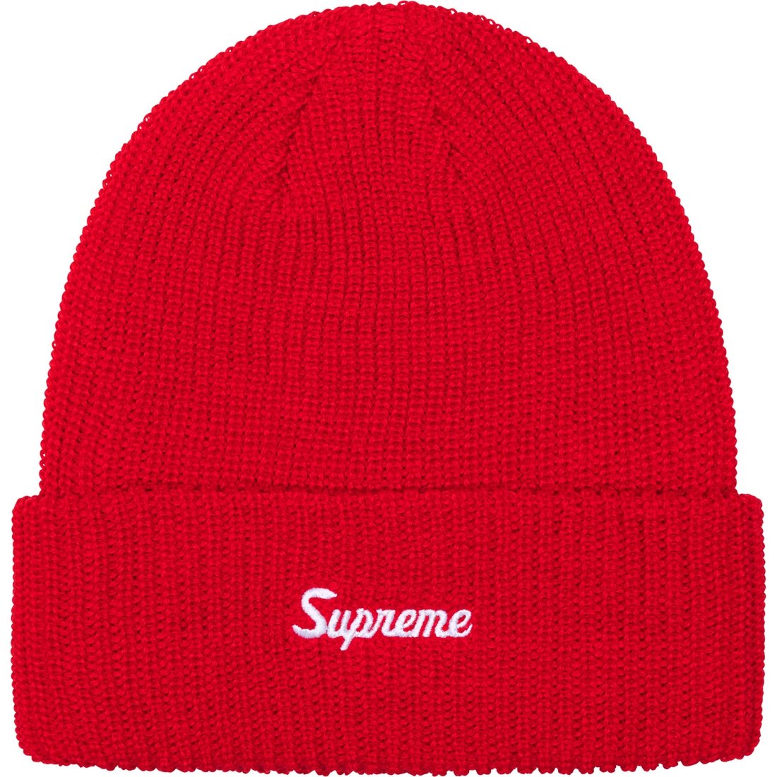 Details on Loose Gauge Beanie Red from fall winter
                                                    2024 (Price is $40)