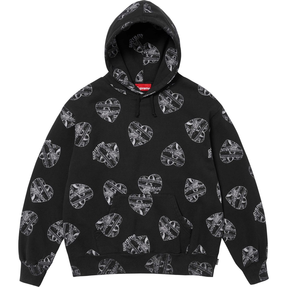 Details on Love Cash Hooded Sweatshirt Black from fall winter
                                                    2024 (Price is $168)