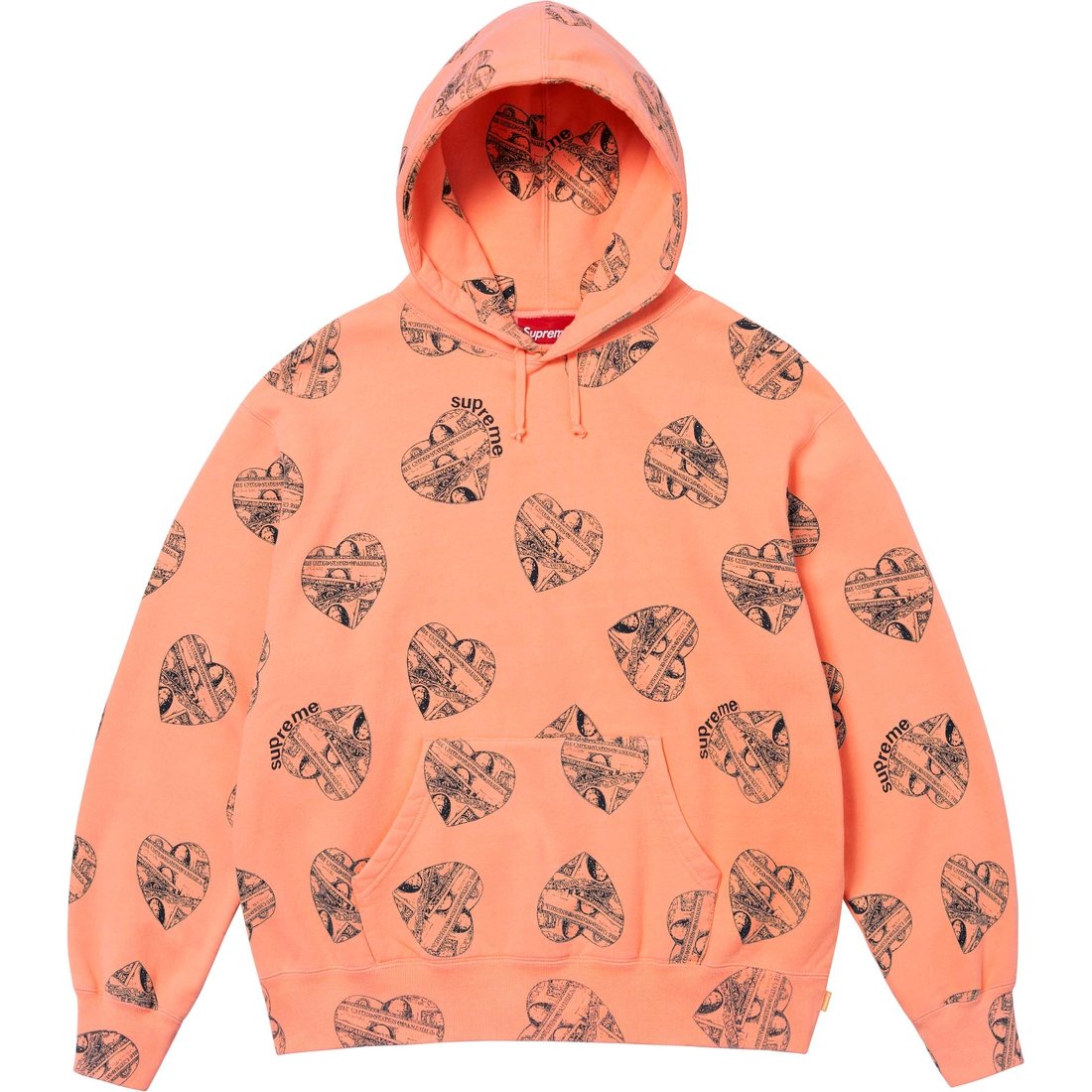 Details on Love Cash Hooded Sweatshirt Peach from fall winter
                                                    2024 (Price is $168)