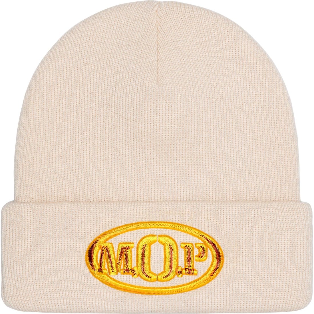 Details on M.O.P. Beanie Natural from fall winter
                                                    2024 (Price is $40)