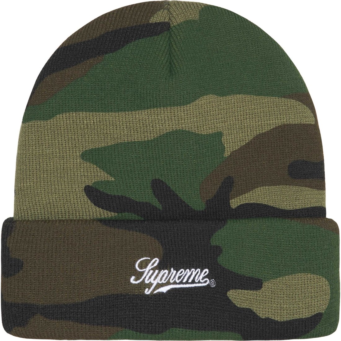 Details on M.O.P. Beanie Woodland Camo from fall winter
                                                    2024 (Price is $40)