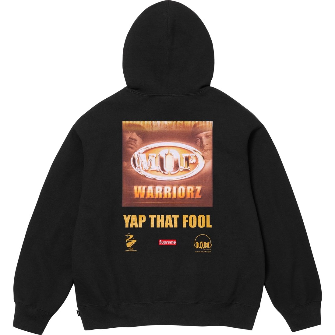 Details on M.O.P. Hooded Sweatshirt Black from fall winter
                                                    2024 (Price is $178)