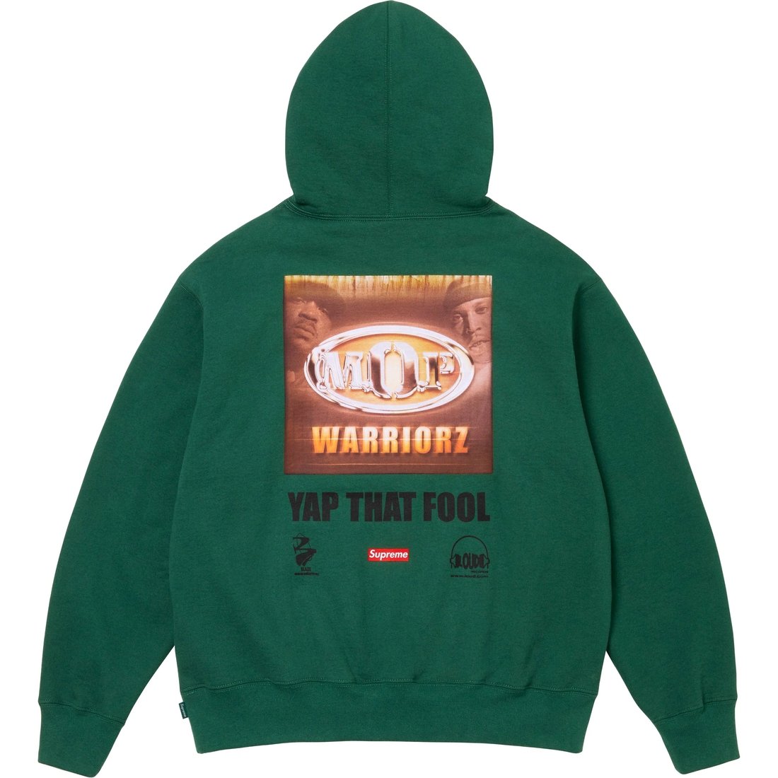 Details on M.O.P. Hooded Sweatshirt Dark Green from fall winter
                                                    2024 (Price is $178)