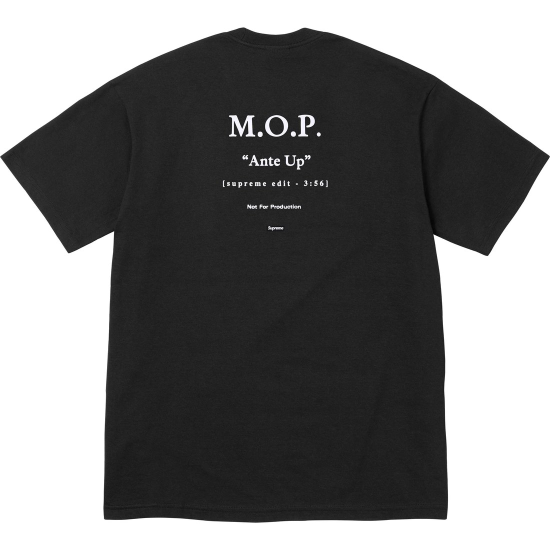 Details on M.O.P. Tee Black from fall winter
                                                    2024 (Price is $48)