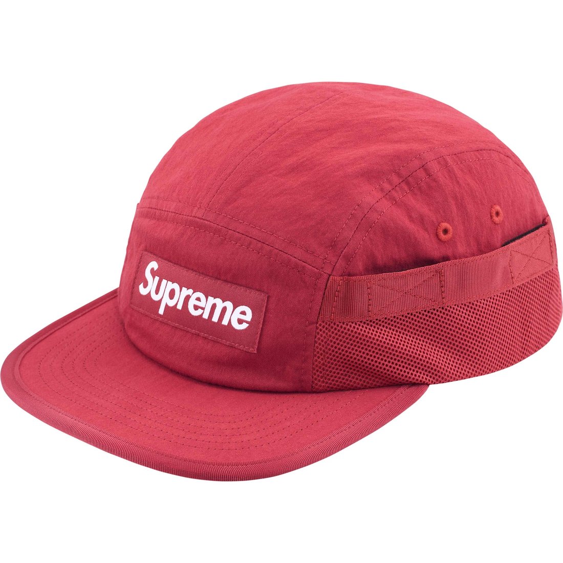 Details on Mesh Pocket Camp Cap Red from fall winter
                                                    2024 (Price is $48)