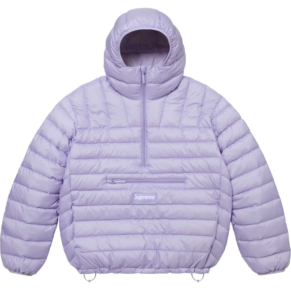 Details on Micro Down Half Zip Hooded Pullover Lilac from fall winter
                                                    2024 (Price is $238)