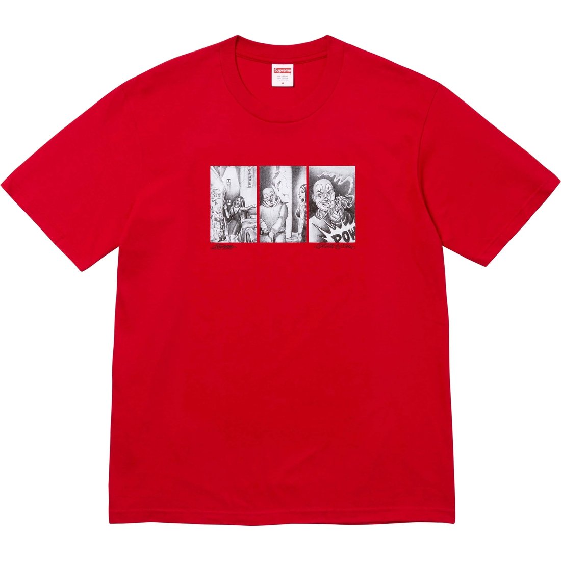 Details on Mister Cartoon Pow Tee Red from fall winter
                                                    2024 (Price is $40)