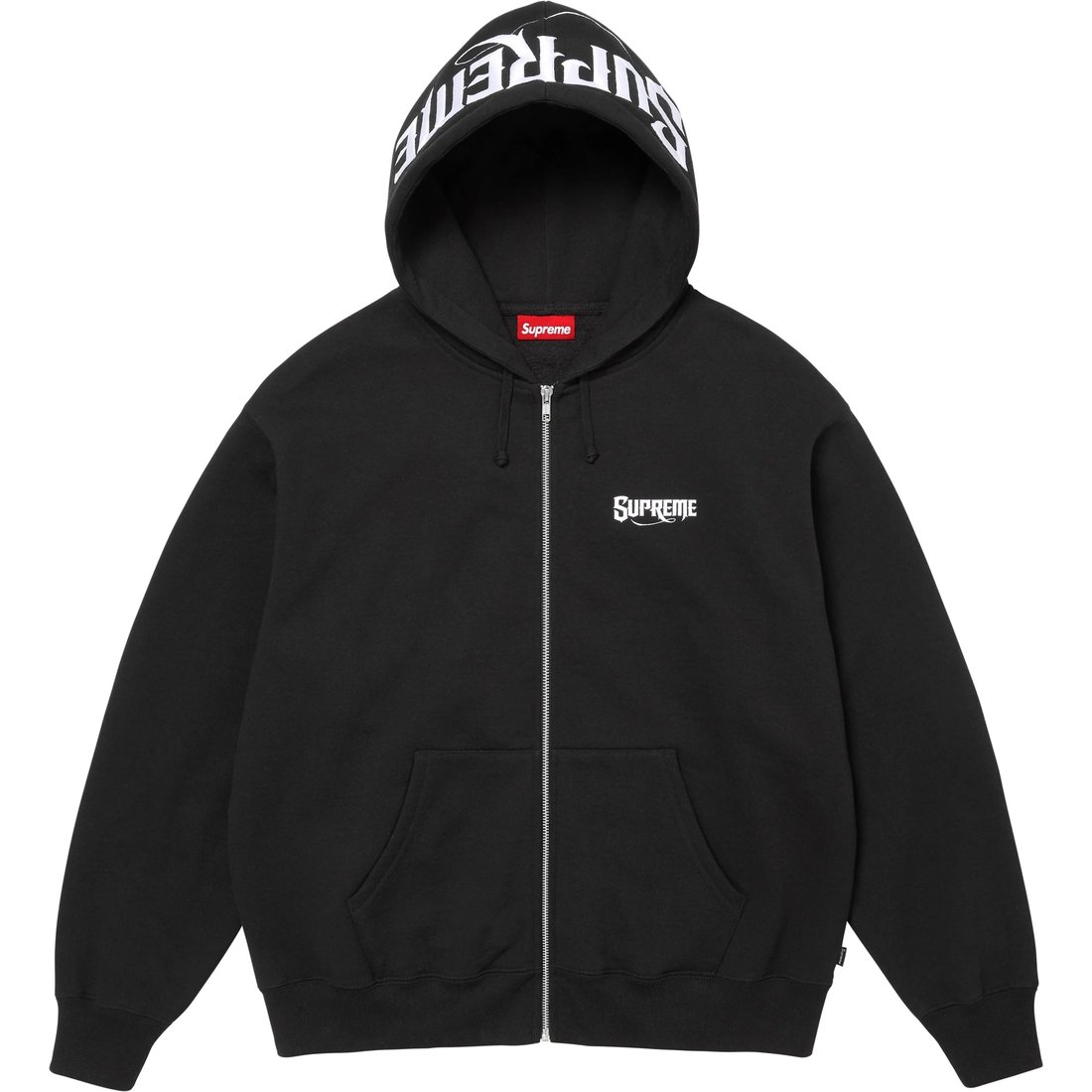 Details on Mister Cartoon Zip Up Hooded Sweatshirt Black from fall winter
                                                    2024 (Price is $178)