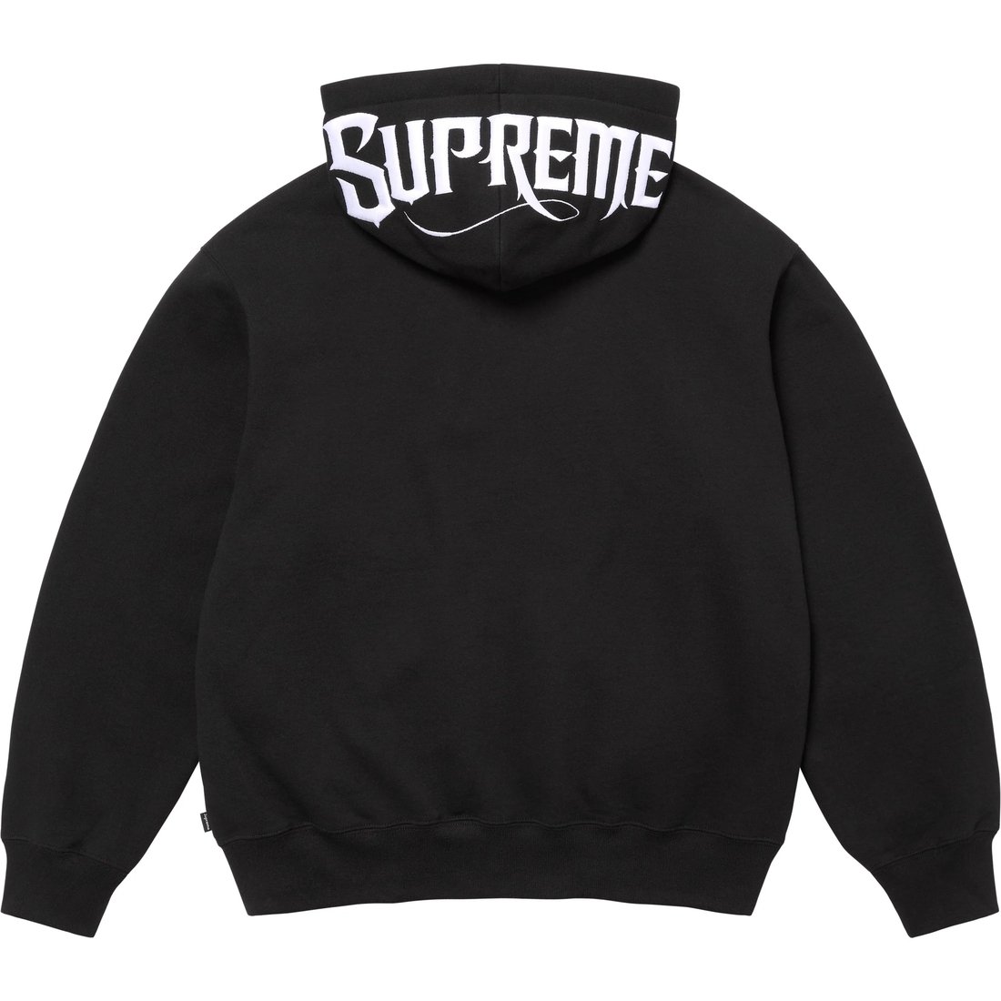 Details on Mister Cartoon Zip Up Hooded Sweatshirt Black from fall winter
                                                    2024 (Price is $178)