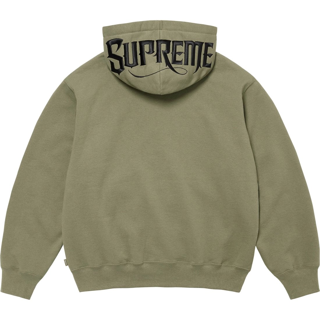 Details on Mister Cartoon Zip Up Hooded Sweatshirt Light Olive from fall winter
                                                    2024 (Price is $178)