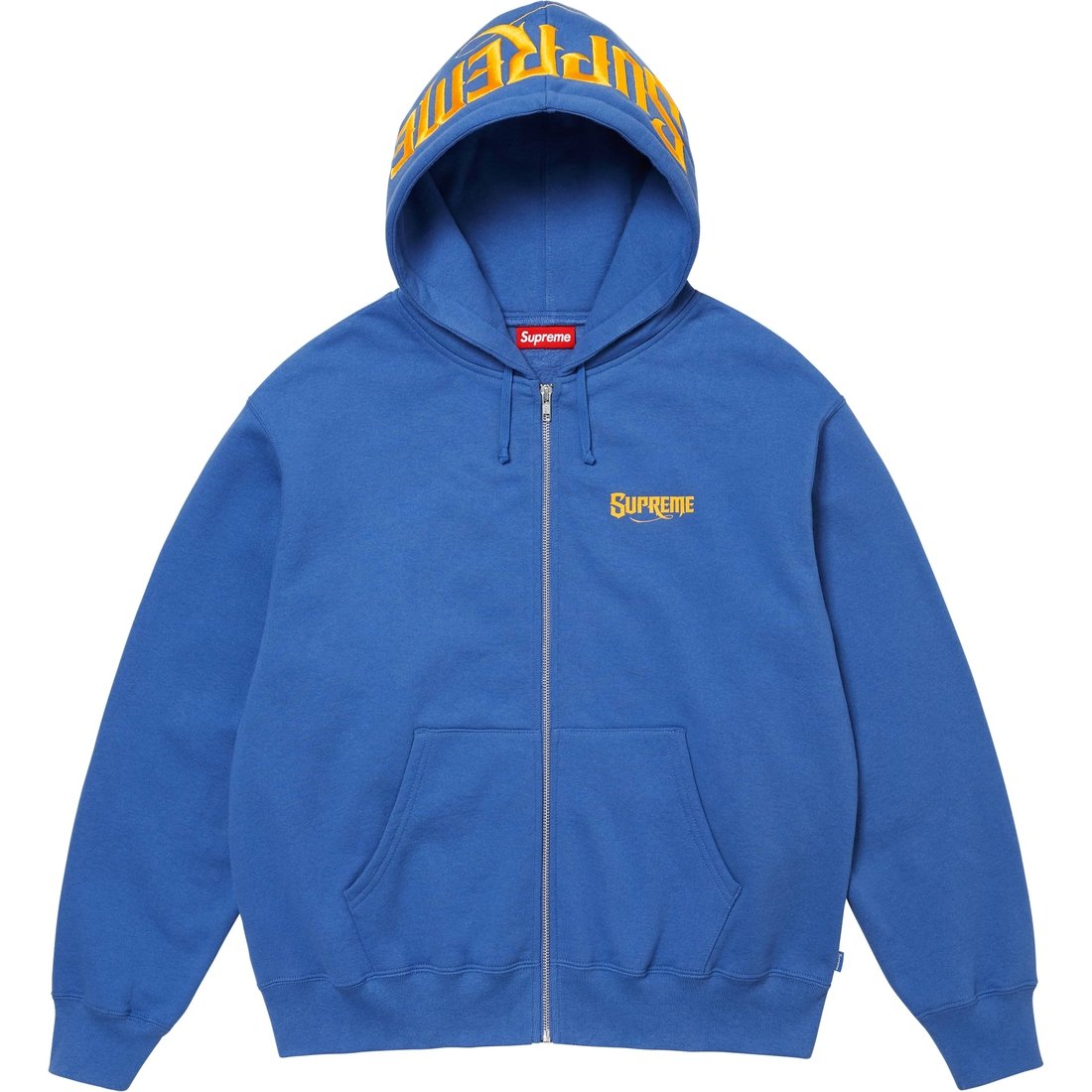 Details on Mister Cartoon Zip Up Hooded Sweatshirt Washed Royal from fall winter
                                                    2024 (Price is $178)