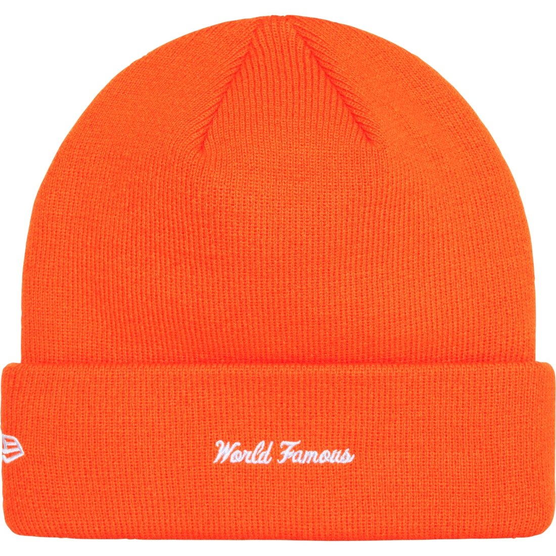 Details on New Era Box Logo Beanie Dark Orange from fall winter
                                                    2024 (Price is $44)