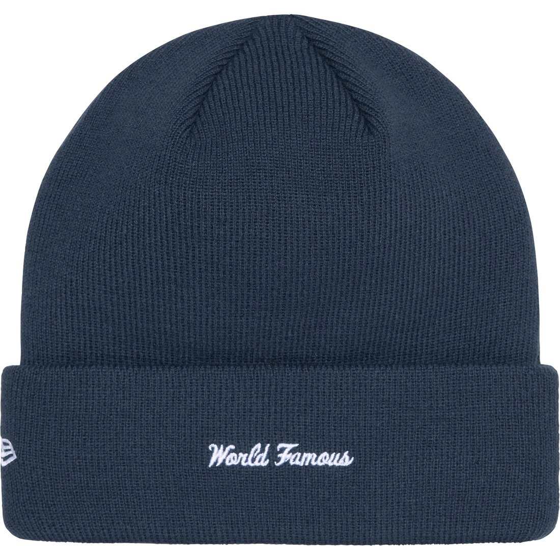 Details on New Era Box Logo Beanie Navy from fall winter
                                                    2024 (Price is $44)