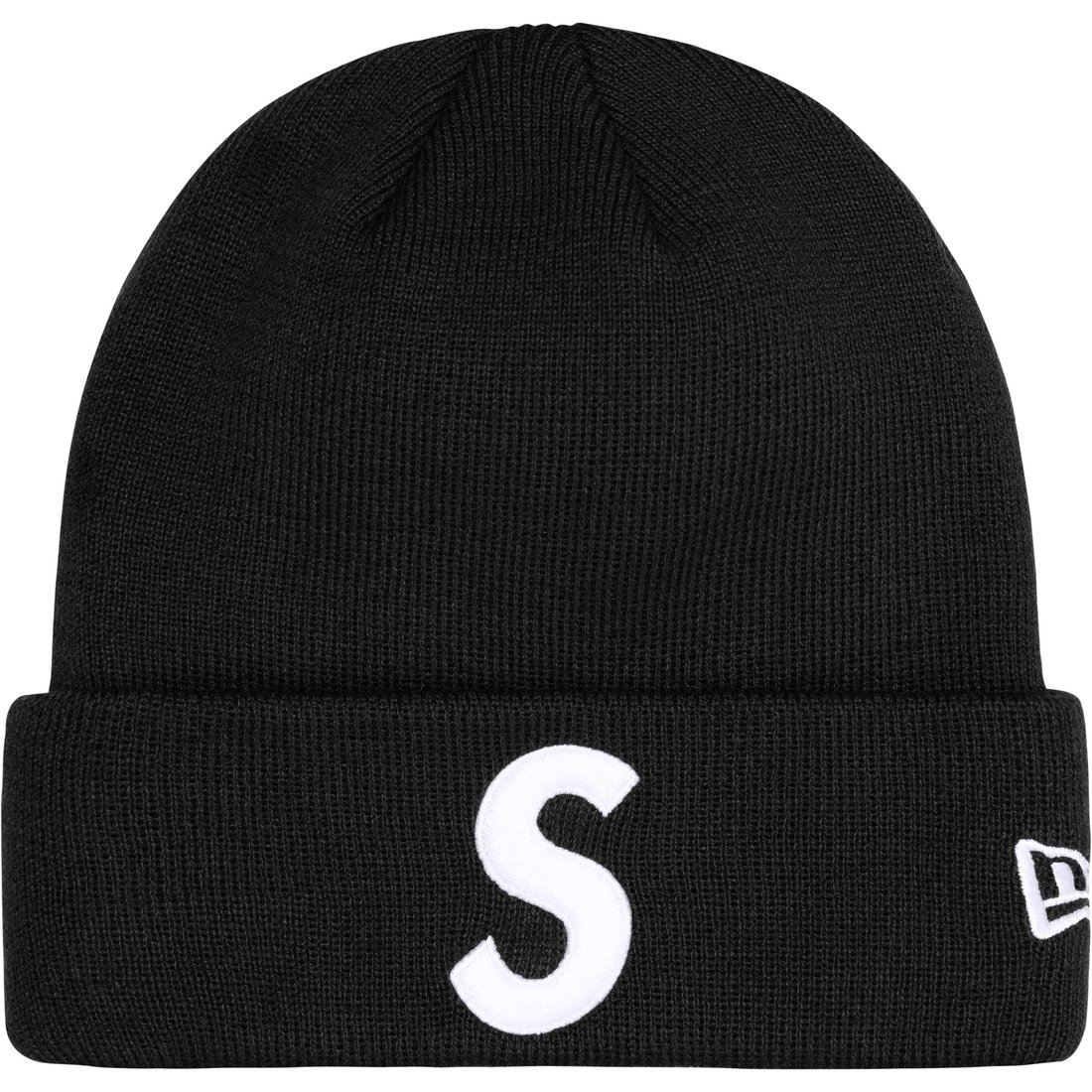 Details on New Era S Logo Beanie Black from fall winter
                                                    2024 (Price is $40)