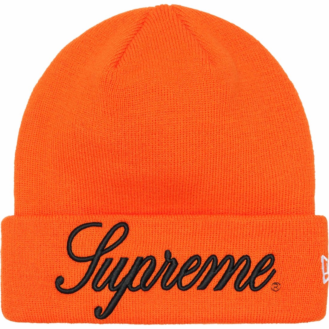 Details on New Era Script Beanie Orange from fall winter
                                                    2024 (Price is $40)