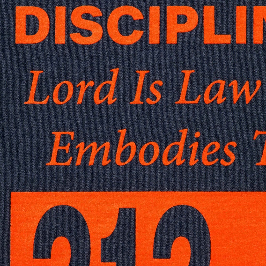 Details on On God Hooded Sweatshirt Navy from fall winter
                                                    2024 (Price is $158)