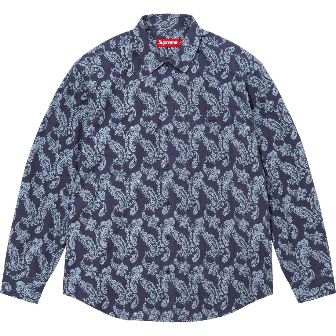 Details on Paisley Flannel Shirt Navy from fall winter
                                                    2024 (Price is $148)