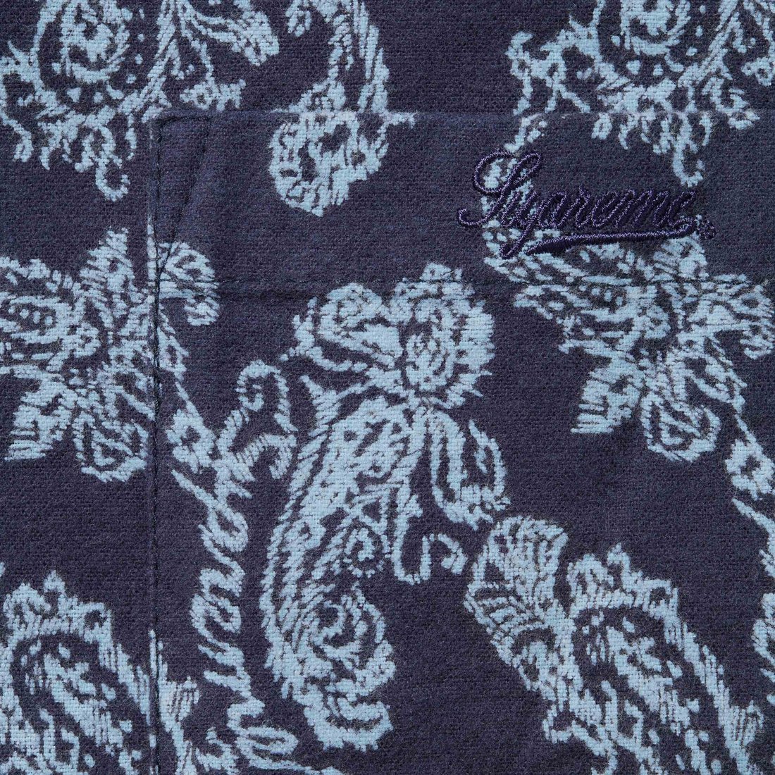 Details on Paisley Flannel Shirt Navy from fall winter
                                                    2024 (Price is $148)