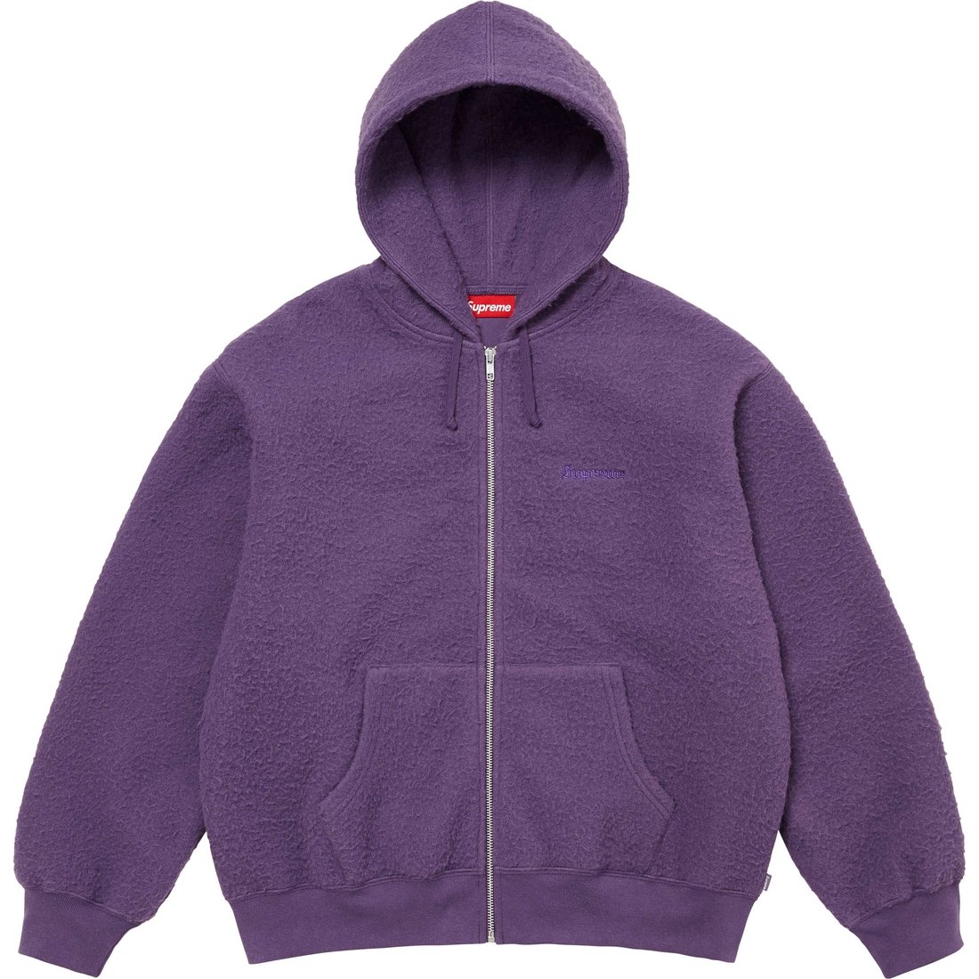 Details on Pilled Zip Up Hooded Sweatshirt Dusty Purple from fall winter
                                                    2024 (Price is $178)