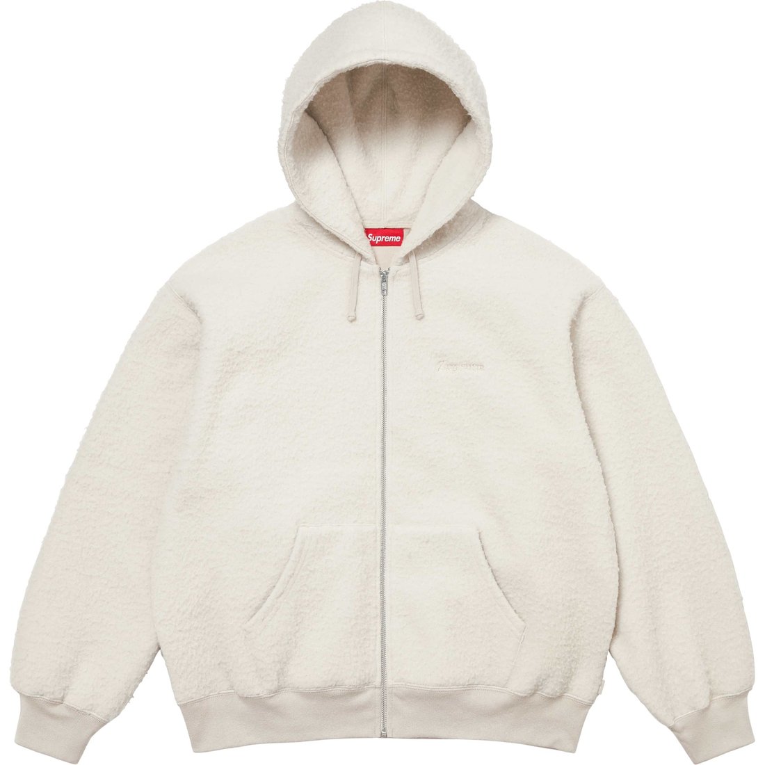 Details on Pilled Zip Up Hooded Sweatshirt Stone from fall winter
                                                    2024 (Price is $178)