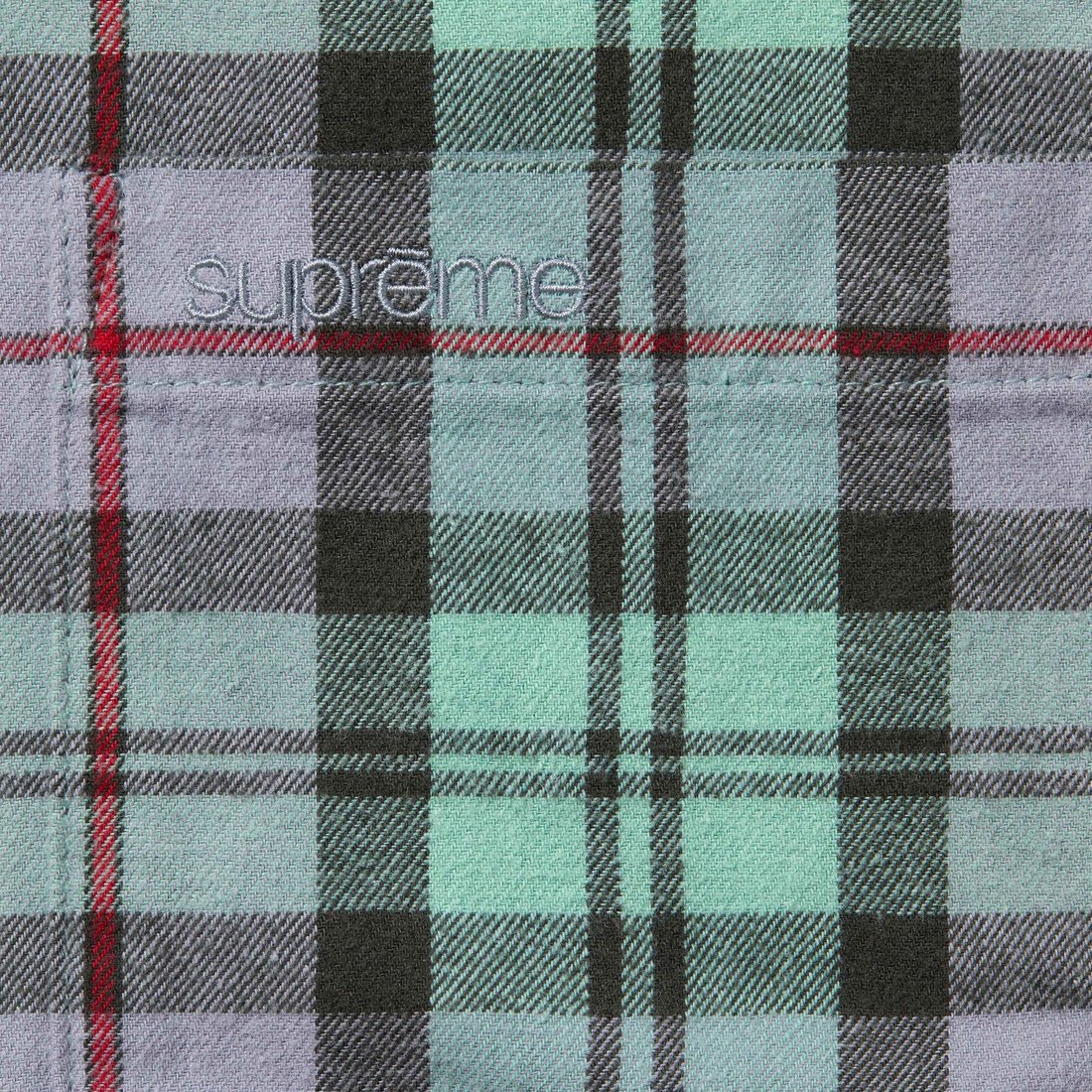 Details on Plaid Flannel Shirt Blue from fall winter
                                                    2024 (Price is $138)