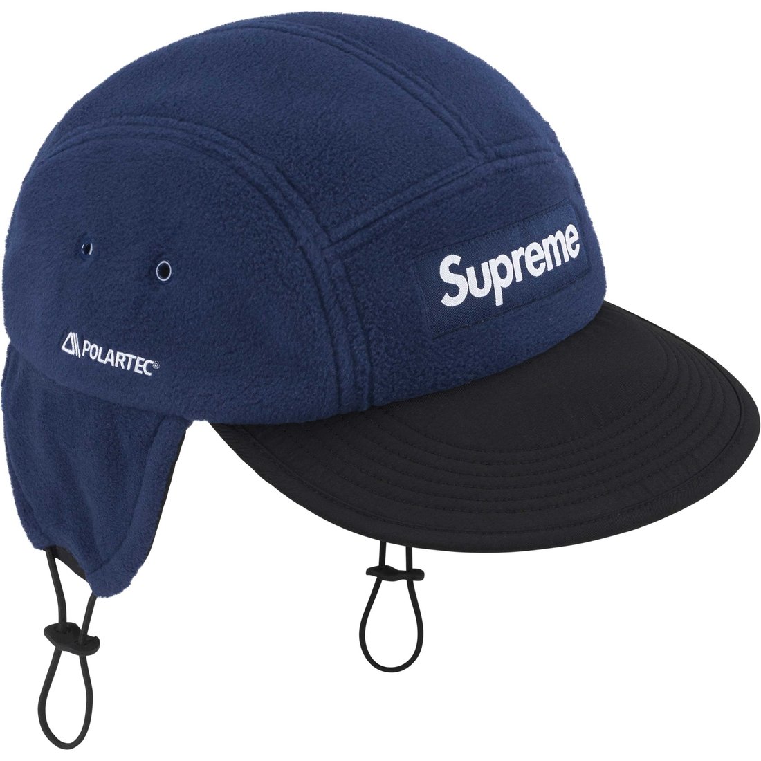 Details on Polartec Earflap Camp Cap Navy from fall winter
                                                    2024 (Price is $54)