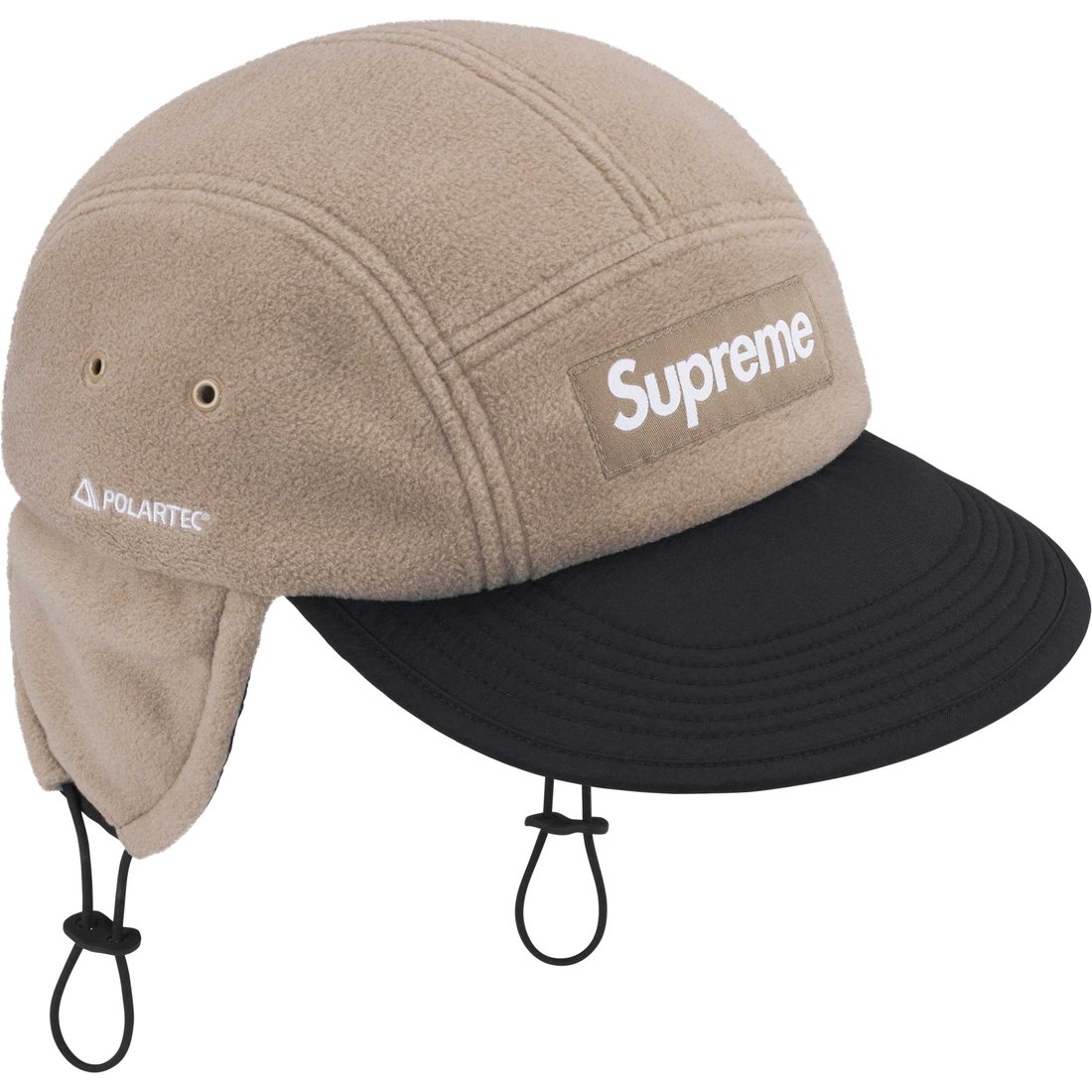 Details on Polartec Earflap Camp Cap Taupe from fall winter
                                                    2024 (Price is $54)