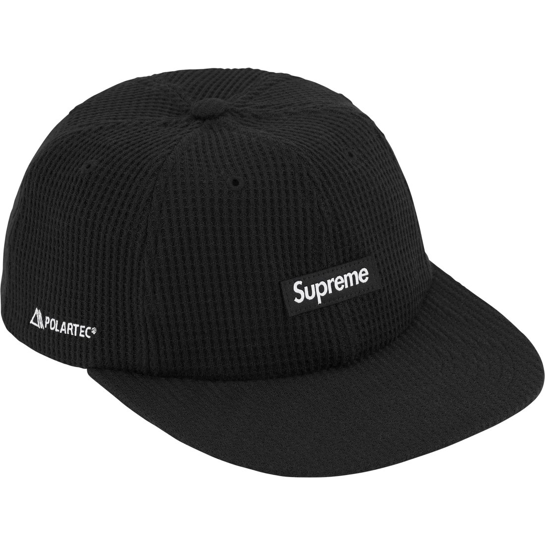 Details on Polartec Waffle Small Box 6-Panel Black from fall winter
                                                    2024 (Price is $48)