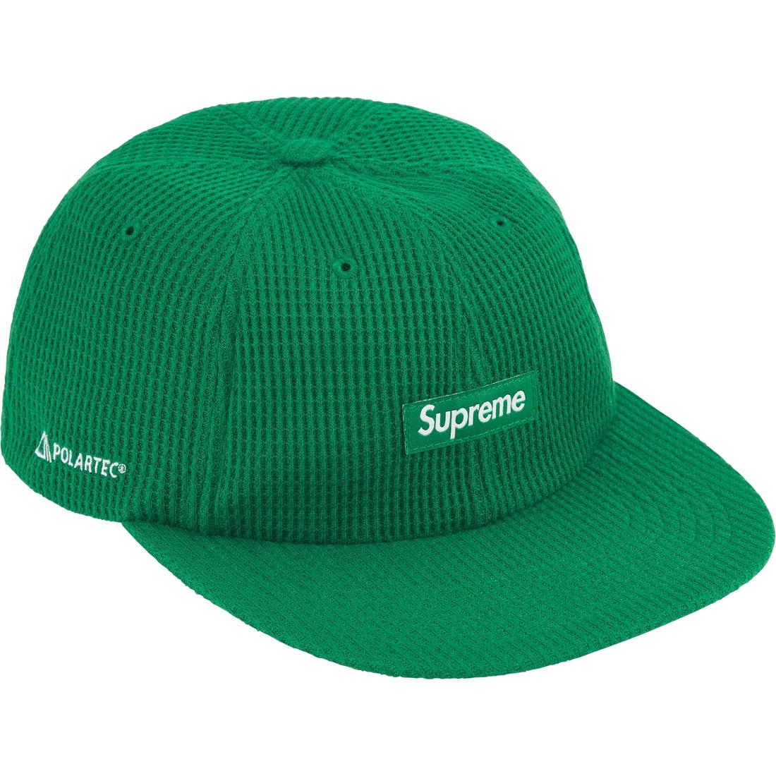 Details on Polartec Waffle Small Box 6-Panel Green from fall winter
                                                    2024 (Price is $48)