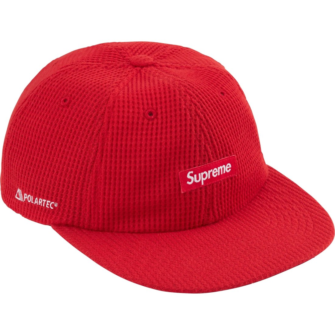 Details on Polartec Waffle Small Box 6-Panel Red from fall winter
                                                    2024 (Price is $48)