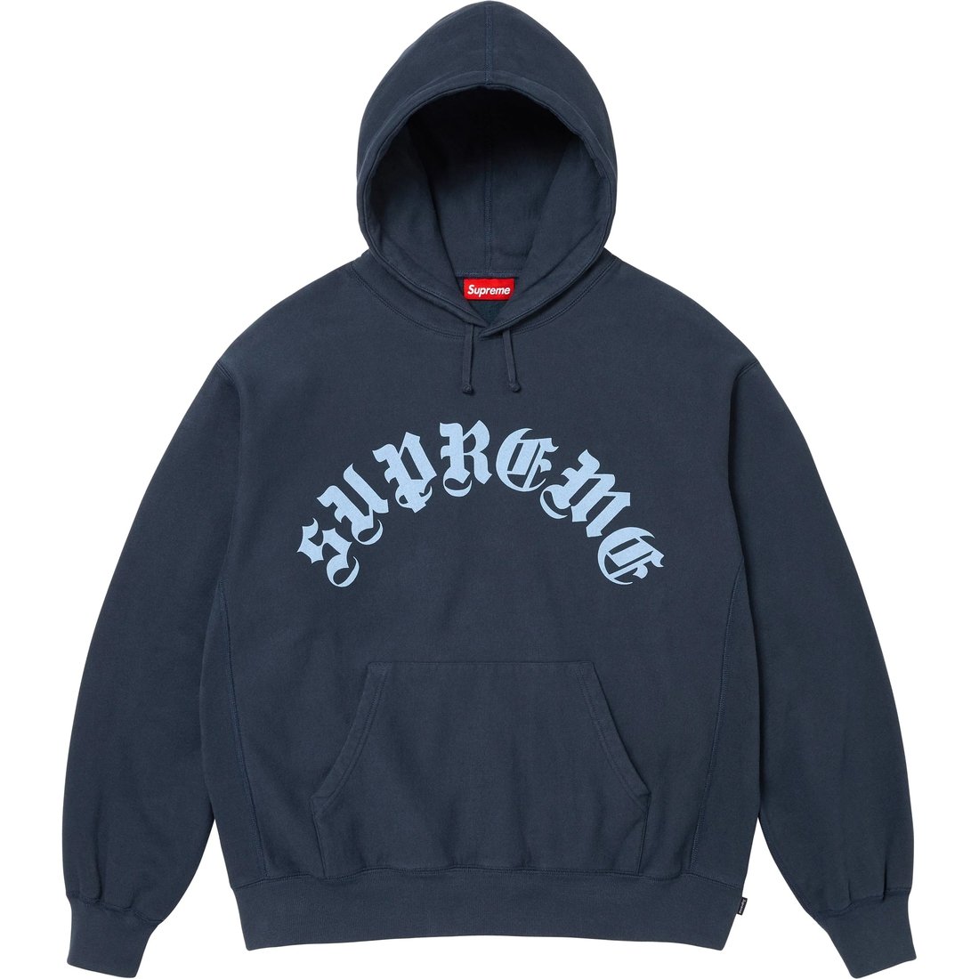 Details on Printed Arc Hooded Sweatshirt Navy from fall winter
                                                    2024 (Price is $158)