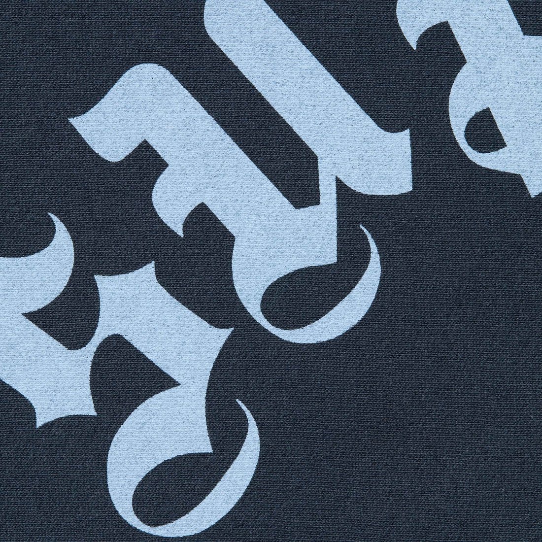 Details on Printed Arc Hooded Sweatshirt Navy from fall winter
                                                    2024 (Price is $158)