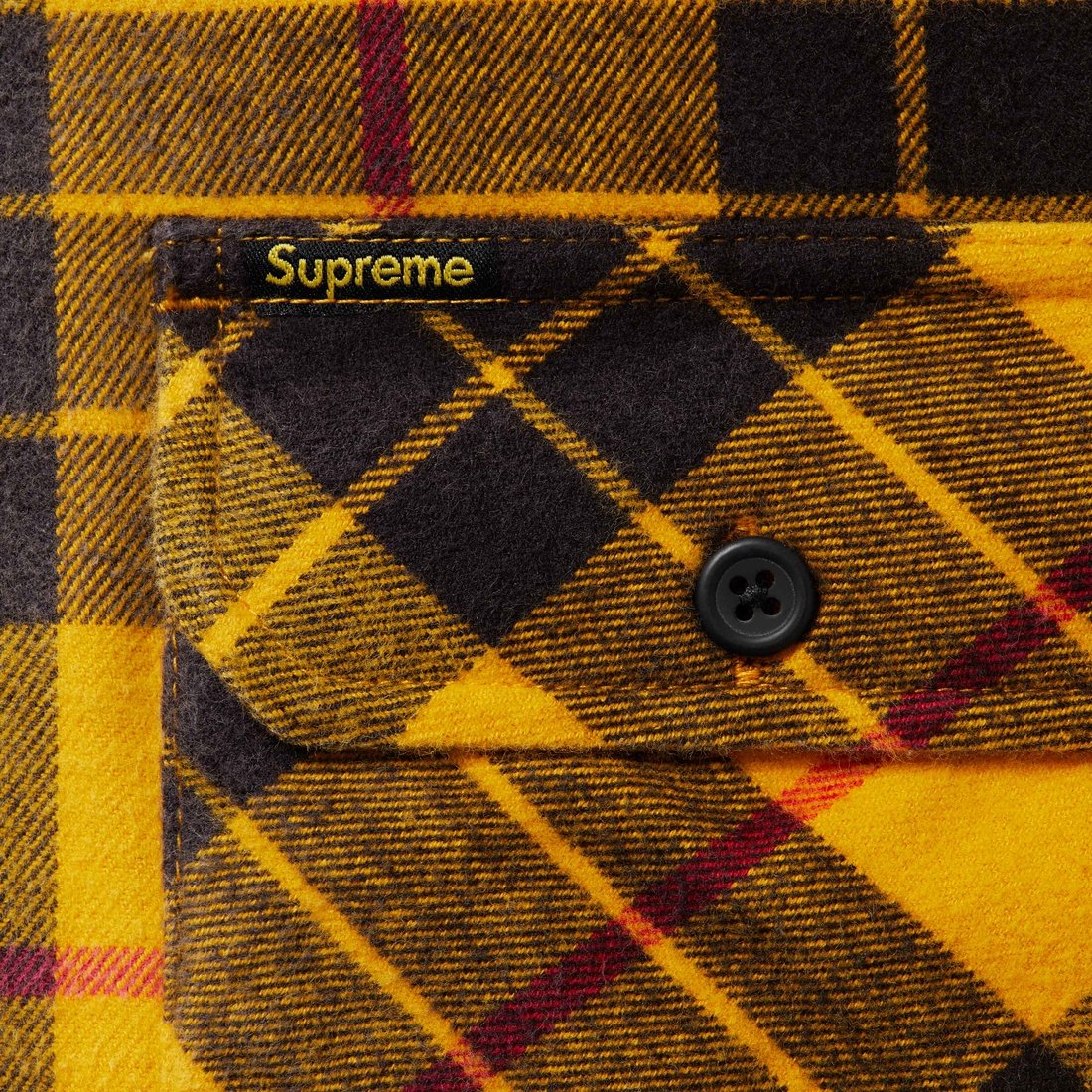 Details on Quilted Plaid Shirt Yellow from fall winter
                                                    2024 (Price is $158)