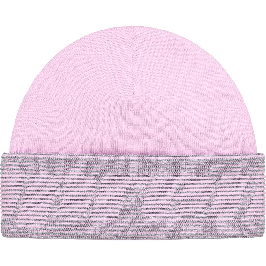 Details on Reflective Jacquard Beanie Light Pink from fall winter
                                                    2024 (Price is $40)