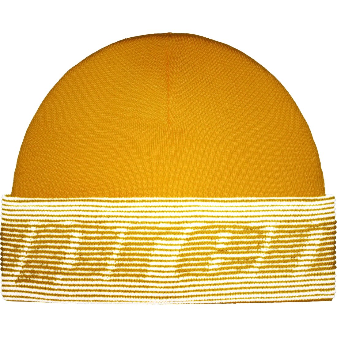 Details on Reflective Jacquard Beanie Mustard from fall winter
                                                    2024 (Price is $40)