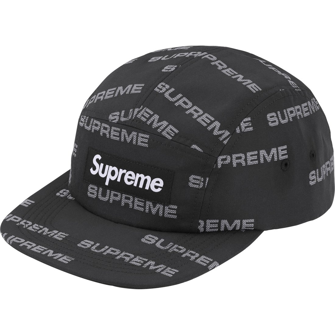 Details on Reflective Jacquard Camp Cap Black from fall winter
                                                    2024 (Price is $58)