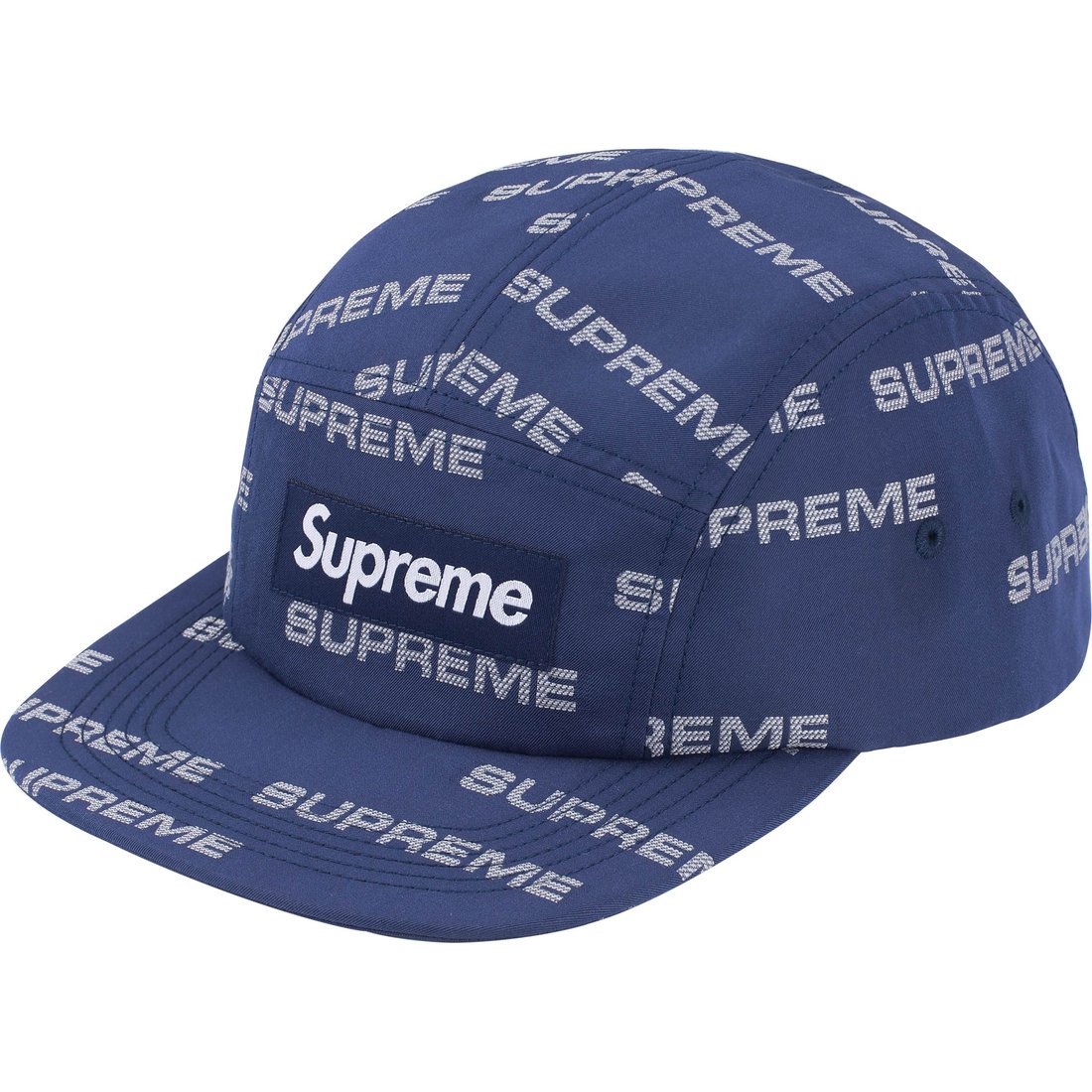 Details on Reflective Jacquard Camp Cap Navy from fall winter
                                                    2024 (Price is $58)