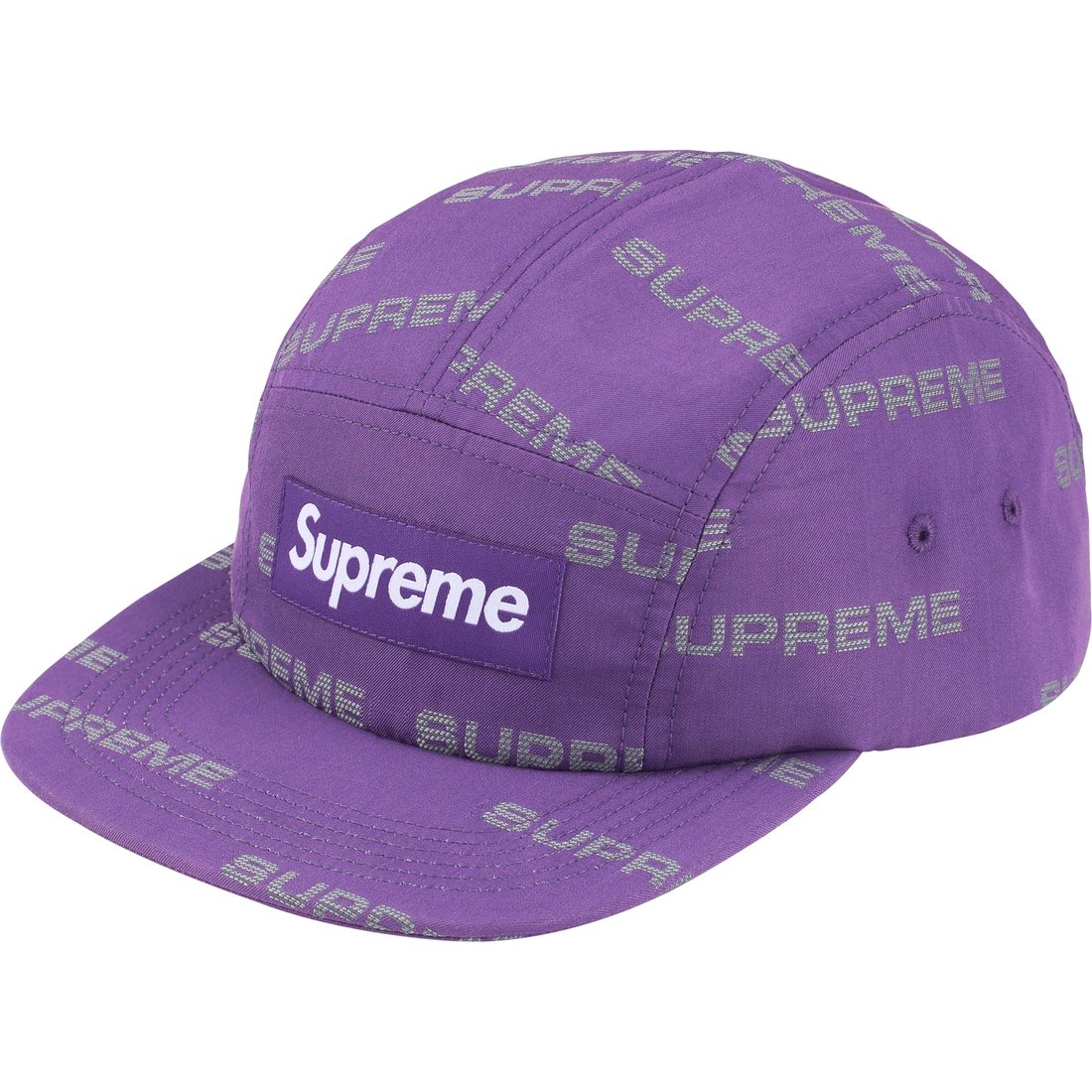 Details on Reflective Jacquard Camp Cap Purple from fall winter
                                                    2024 (Price is $58)