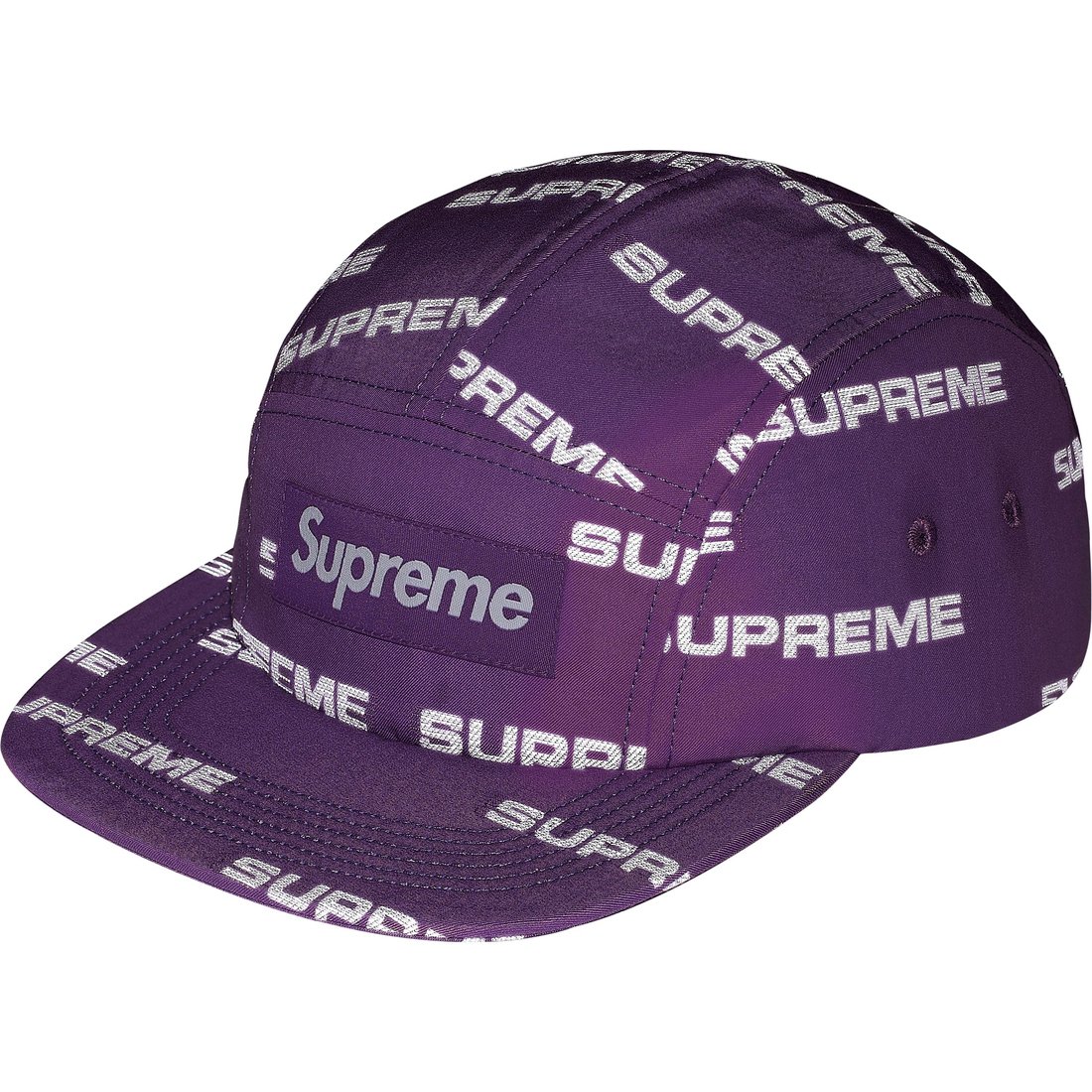 Details on Reflective Jacquard Camp Cap Purple from fall winter
                                                    2024 (Price is $58)