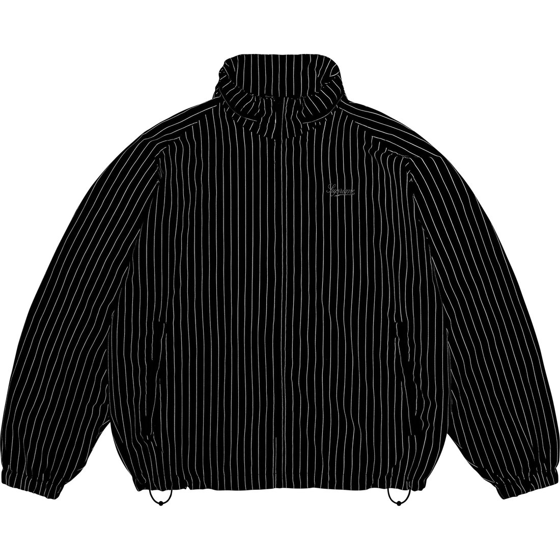 Details on Reflective Pinstripe Track Jacket Black from fall winter
                                                    2024 (Price is $178)