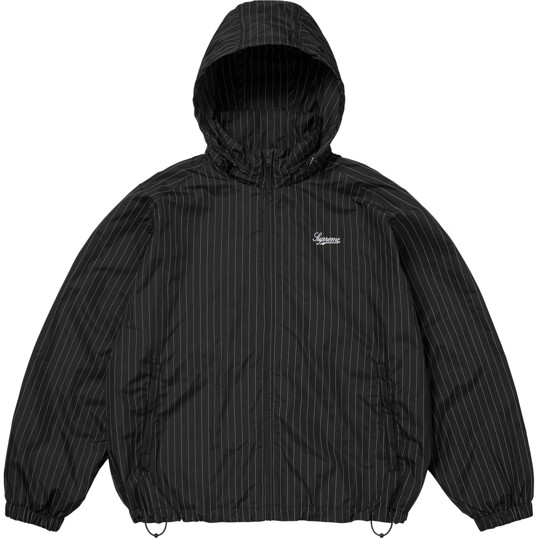 Details on Reflective Pinstripe Track Jacket Black from fall winter
                                                    2024 (Price is $178)