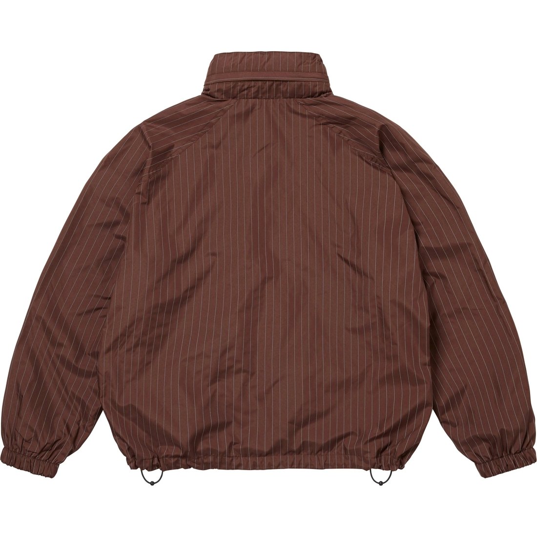 Details on Reflective Pinstripe Track Jacket Brown from fall winter
                                                    2024 (Price is $178)