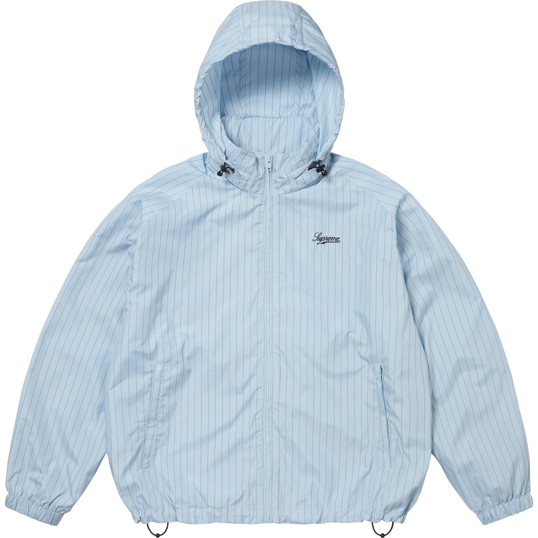 Details on Reflective Pinstripe Track Jacket Light Blue from fall winter
                                                    2024 (Price is $178)