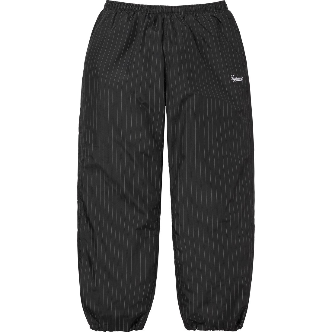 Details on Reflective Pinstripe Track Pant Black from fall winter
                                                    2024 (Price is $148)