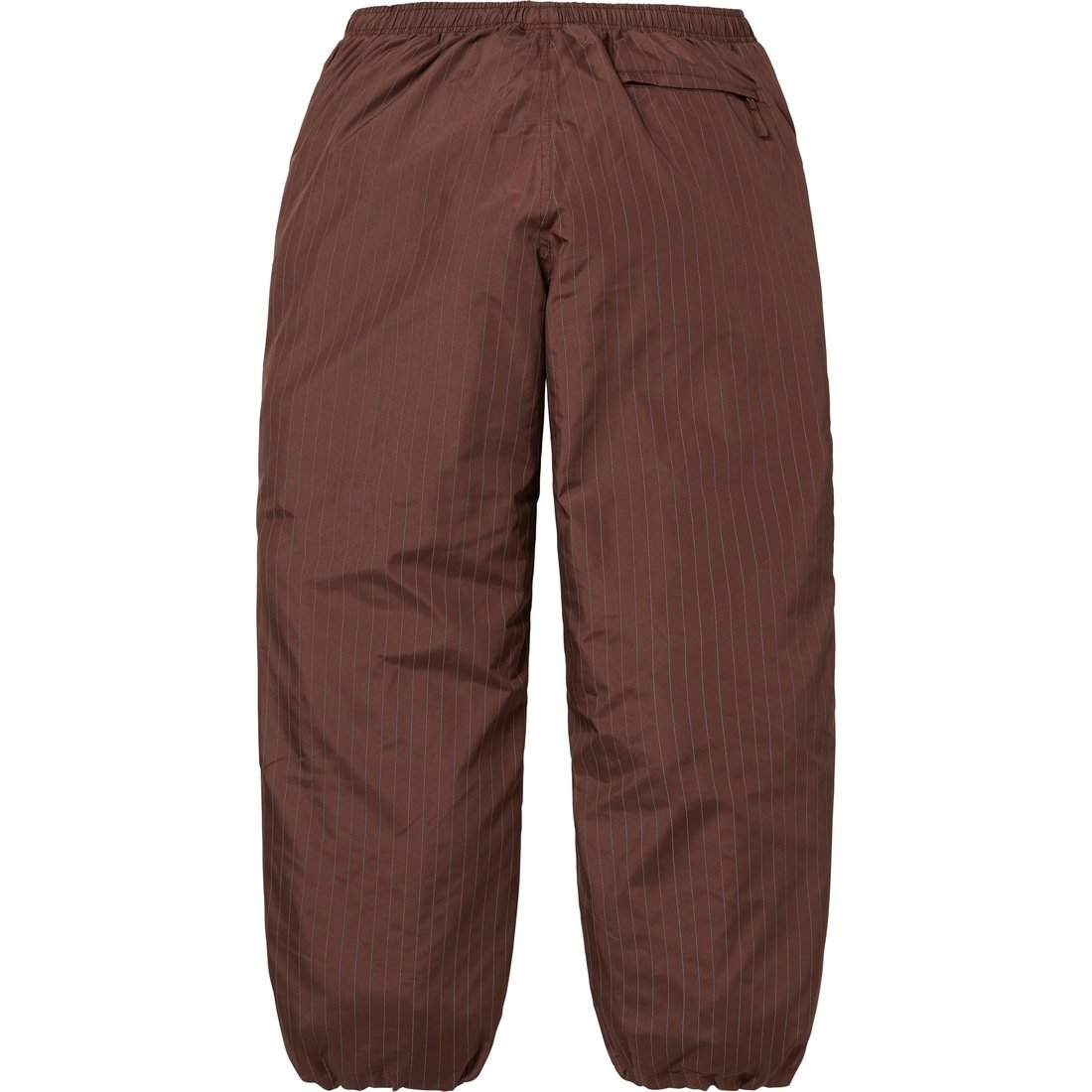 Details on Reflective Pinstripe Track Pant Brown from fall winter
                                                    2024 (Price is $148)